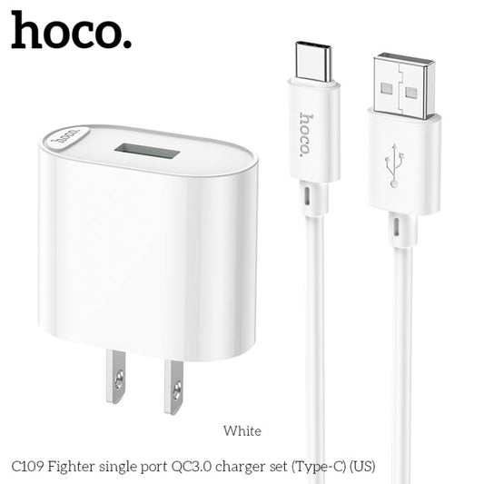 HOCO C109 – Dual Port Fast Charging Adapter (18W / 20W)