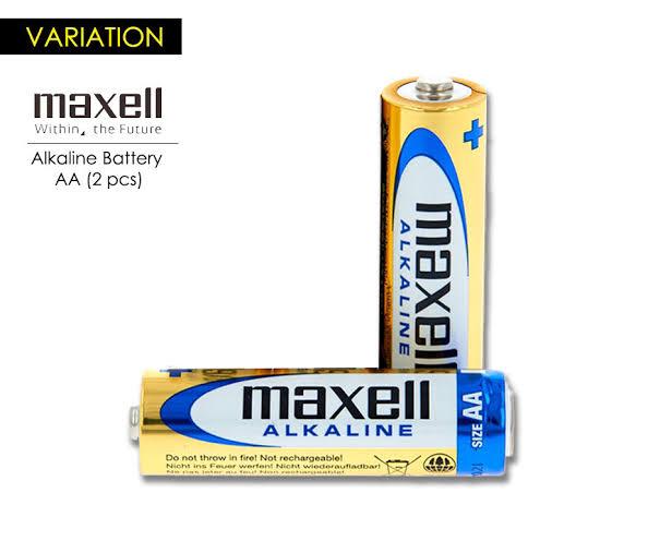 Maxell AA Alkaline Batteries – 2-Pack Card | Long-Lasting Power