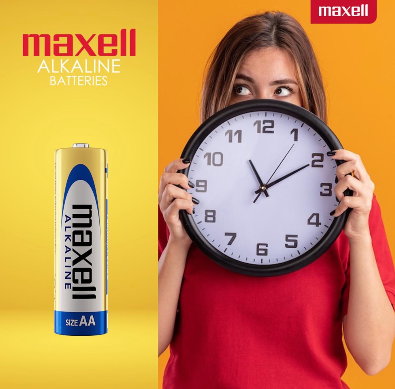 Maxell AA Alkaline Batteries – 2-Pack Card | Long-Lasting Power