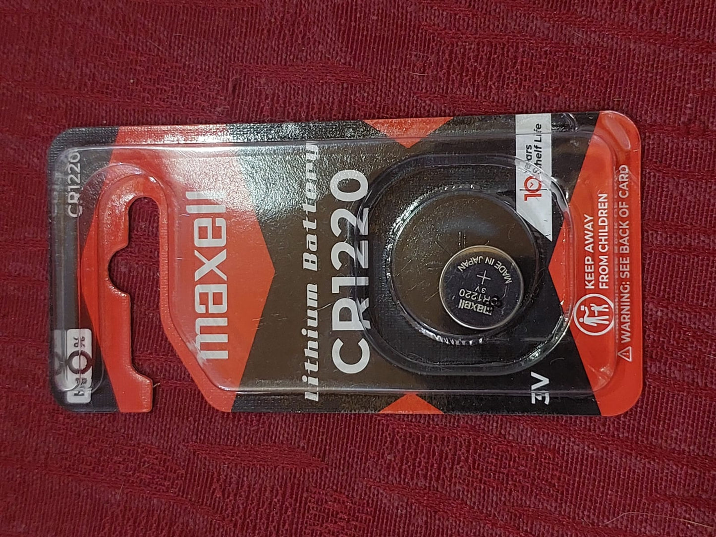 Maxell CR1220 Lithium Coin Cell Battery – 3V