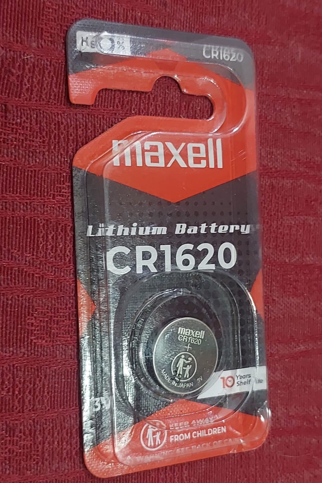 Maxell CR1620 Lithium Coin Cell Battery – 3V