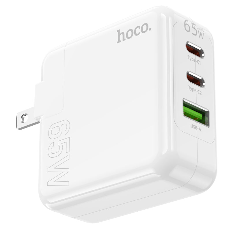 C115 Header PD65W 3-Port Fast Charger (2C1A) – US Plug