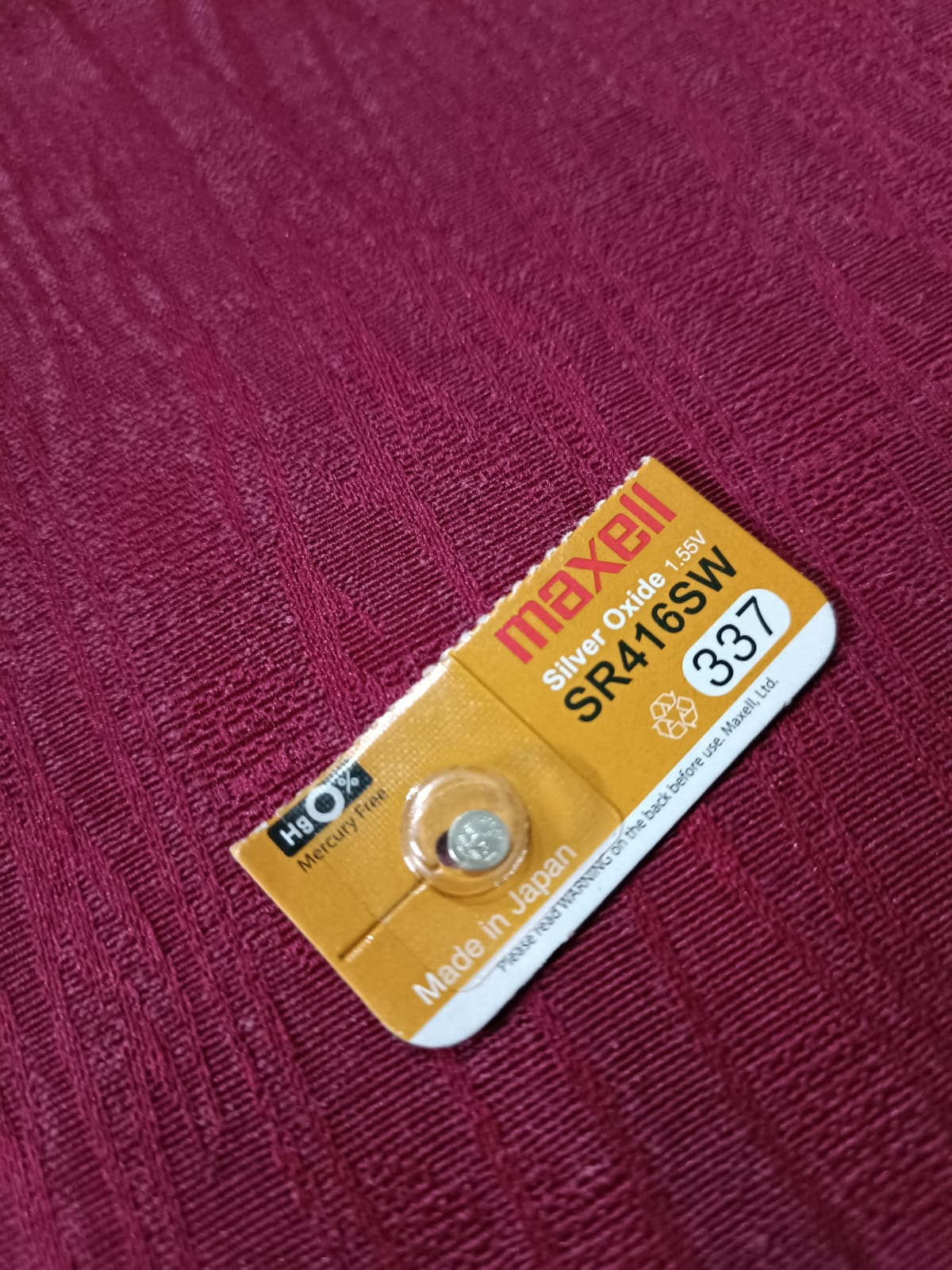 Maxell SR416SW 337 Silver Oxide Watch Battery – Original