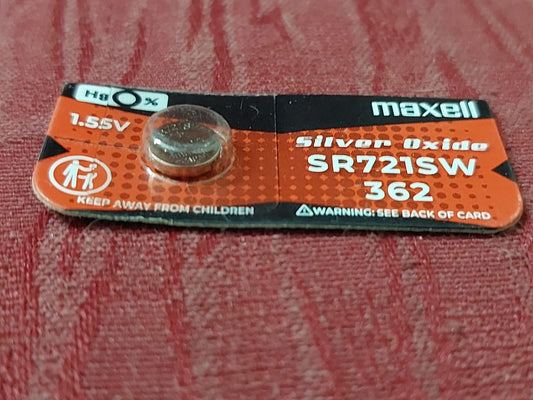 Maxell SR721SW Silver Oxide Button Cell Watch Battery – Original