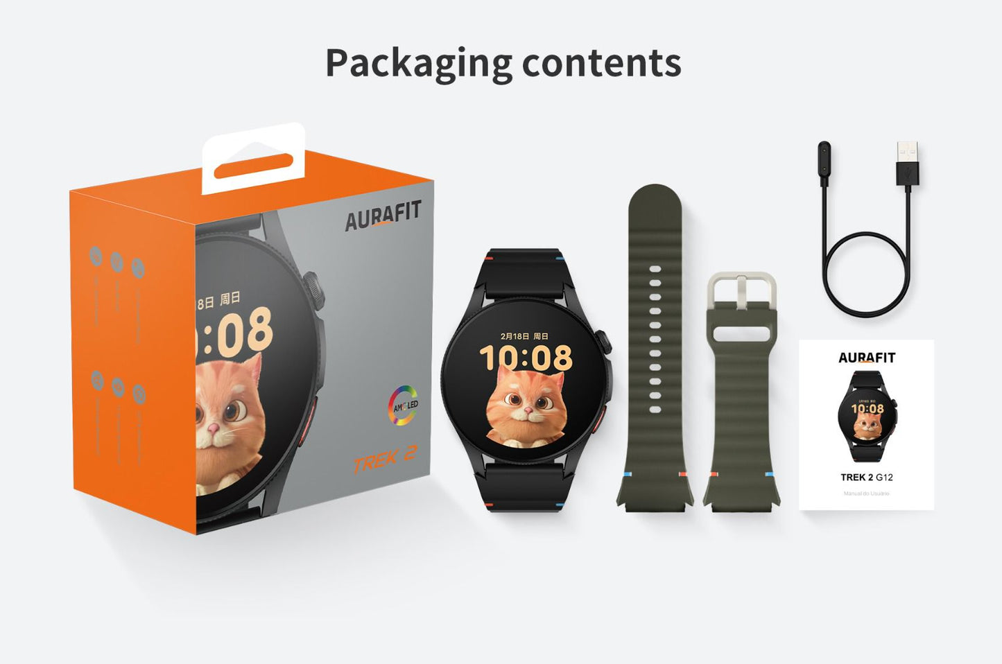 Aurafit G12 β Advanced Smartwatch with Ultra-Long Battery & Premium Fitness Features