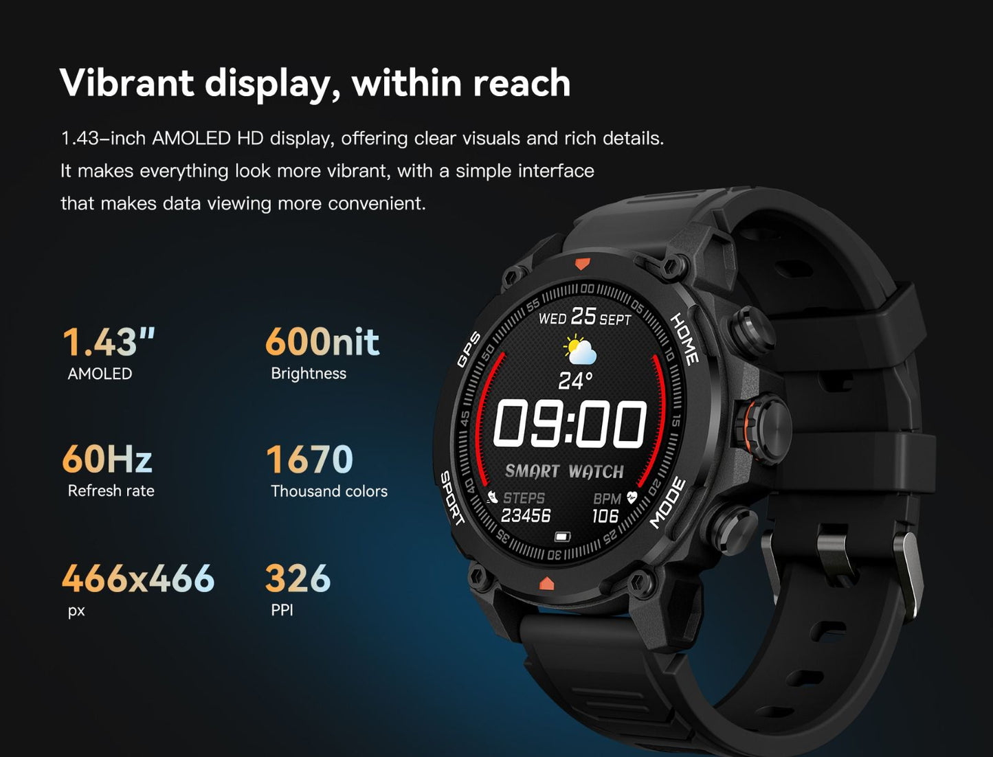 Aurafit G6 – Premium Smart Fitness Watch with HD Display & Advanced Health Features