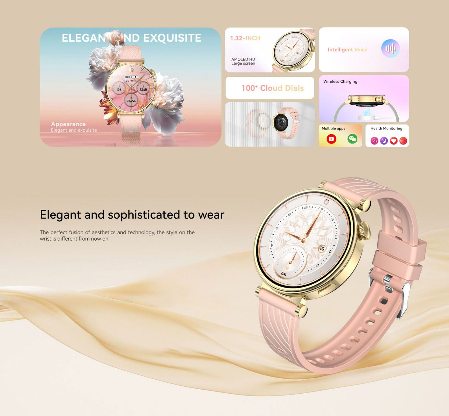 Aurafit AM23 – Smart Fitness Watch with Advanced Health Tracking