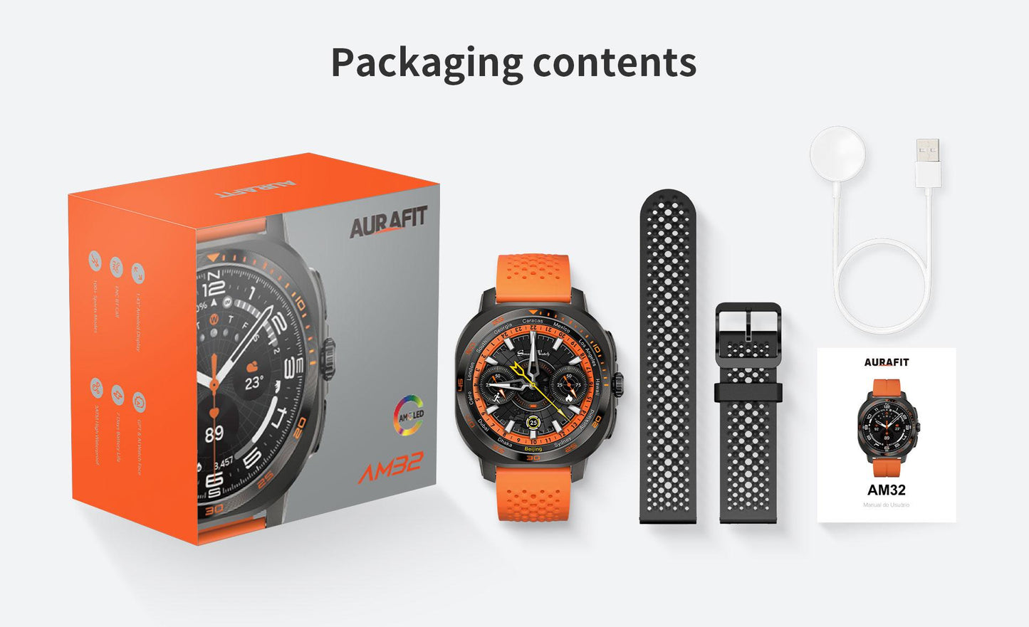 Aurafit AM32 – The Ultimate Smartwatch for Fitness & Everyday Life