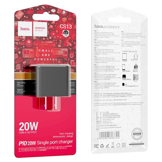CS13 Ocean PD20W Single-Port Fast Charger – US Plug
