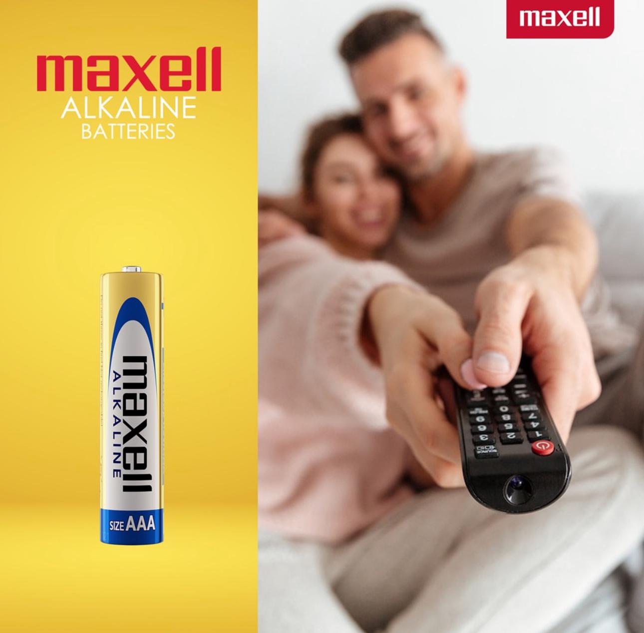 Maxell AAA Alkaline Batteries – Original, Long-Lasting Power (Pack of 2)