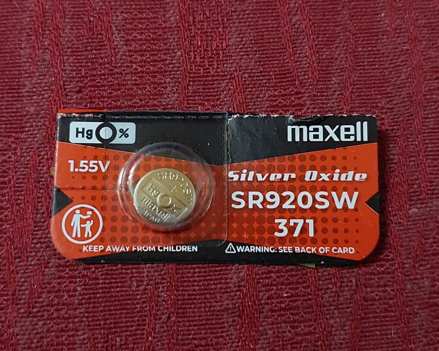 Maxell SR920SW 371 Silver Oxide Button Cell Battery – Original