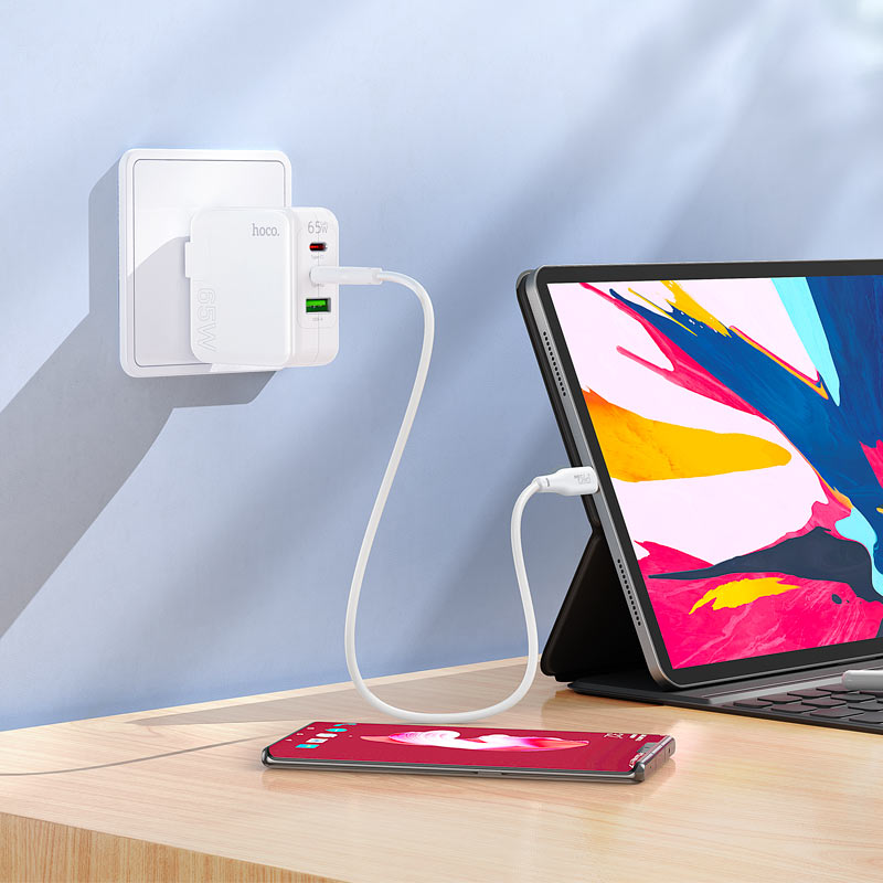 C115 Header PD65W 3-Port Fast Charger (2C1A) – US Plug