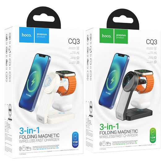 CQ3 Motorcycle Folding 3-in-1 Magnetic Wireless Fast Charger