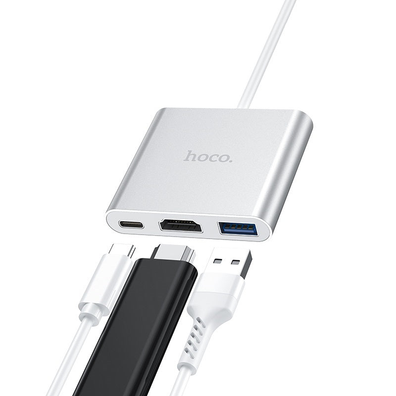 HB14 Easy Use Type-C Multi-Function Adapter – USB 3.0 + HDMI + PD