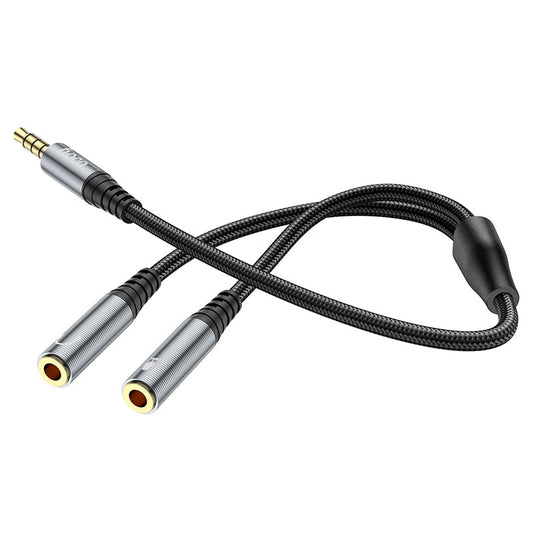 UPA21 2-in-1 3.5mm Headset Audio Adapter Cable – Male to Dual Female Splitter