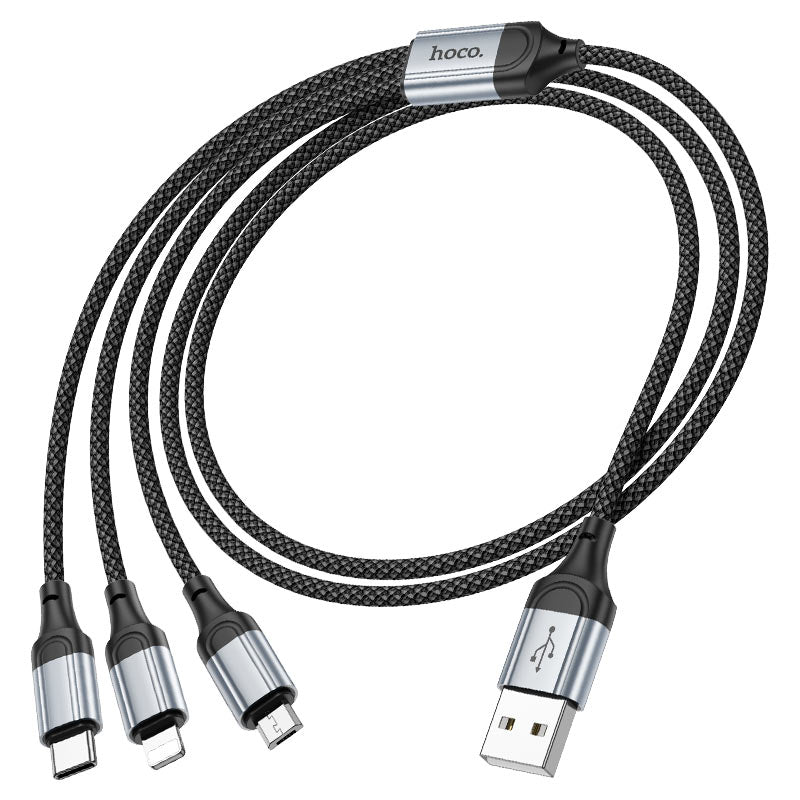 X102 Fresh 3-in-1 Charging Data Cable – iPhone, Micro USB & Type-C