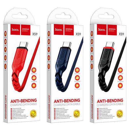 X59 Victory 60W Fast Charging Data Cable – Type-C to Type-C (2M)