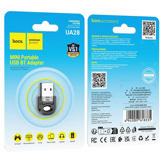 UA28 USB Bluetooth Adapter – Wireless Connectivity for PC & Devices