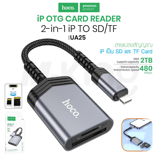UA25 2-in-1 Type-C Card Reader – Fast Data Transfer for SD & TF Cards