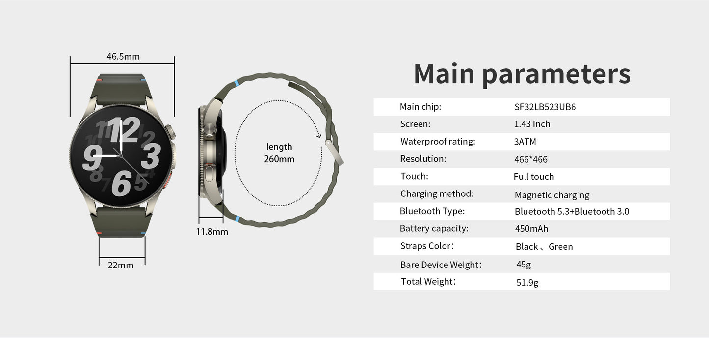 Aurafit G12 – Advanced Smartwatch with Ultra-Long Battery & Premium Fitness Features