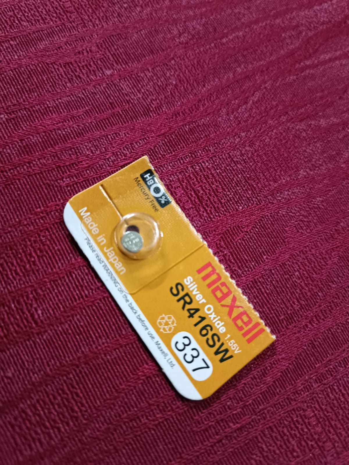 Maxell SR416SW 337 Silver Oxide Watch Battery – Original