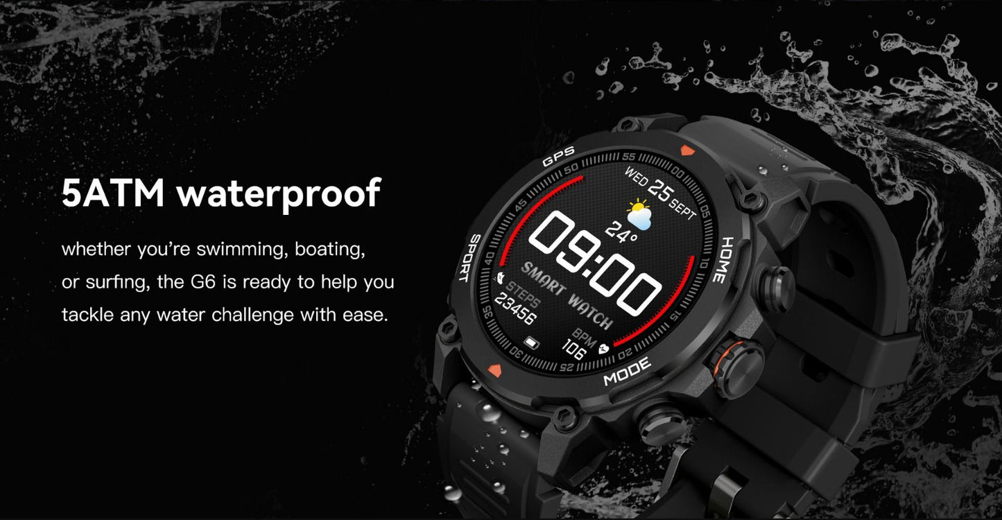 Aurafit G6 – Premium Smart Fitness Watch with HD Display & Advanced Health Features
