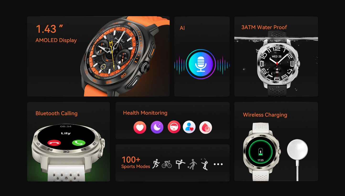 Aurafit AM32 – The Ultimate Smartwatch for Fitness & Everyday Life