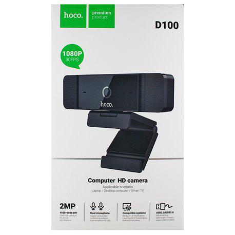 HOCO D100 – HD Computer Webcam with Built-In Microphone