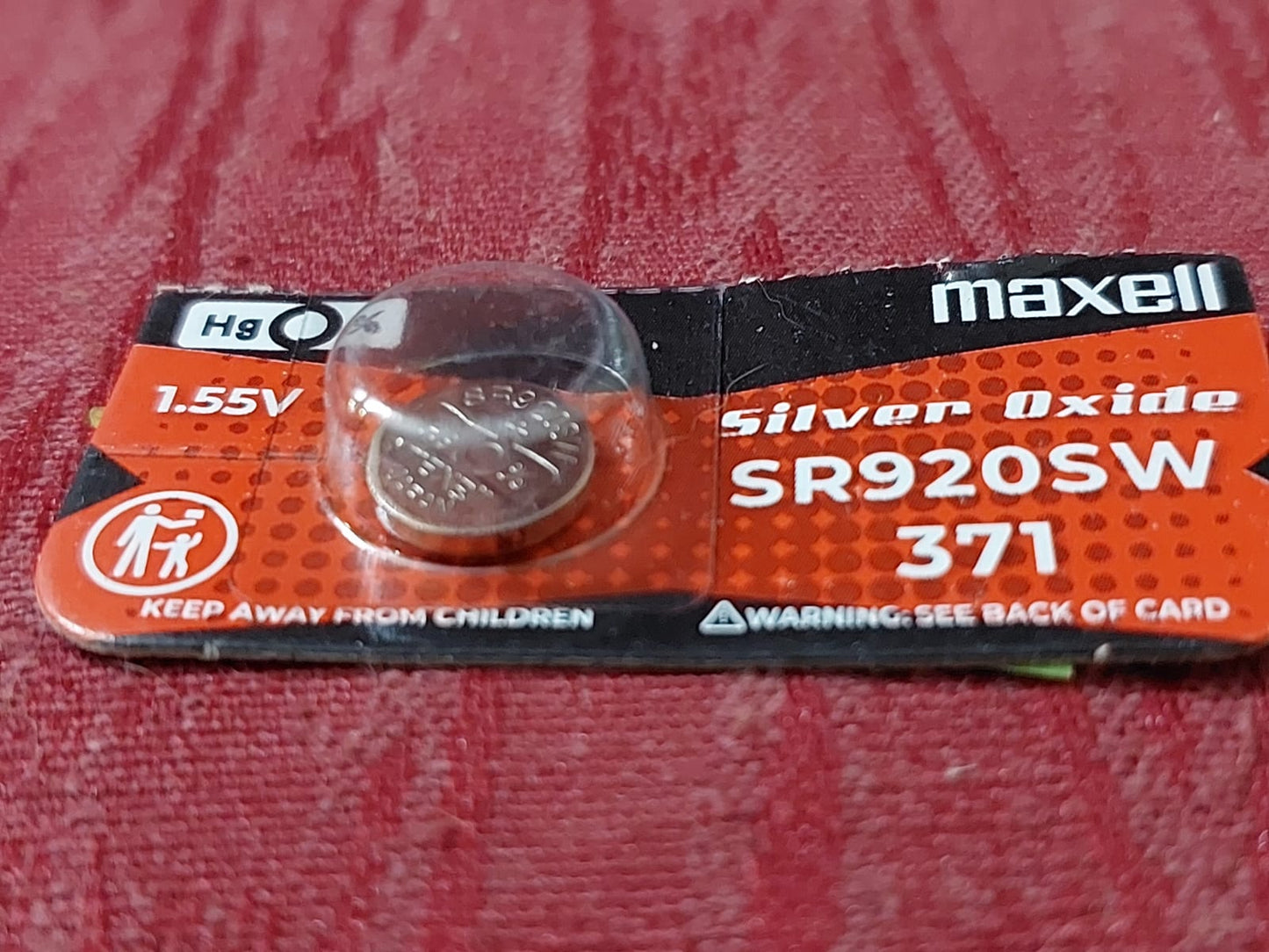Maxell SR920SW 371 Silver Oxide Button Cell Battery – Original