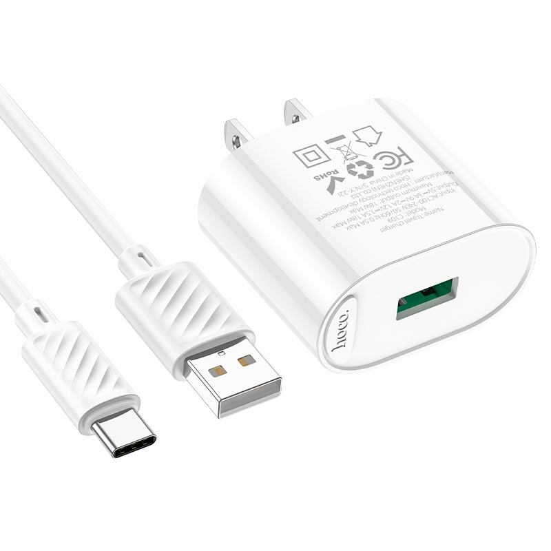 HOCO C109 – Dual Port Fast Charging Adapter (18W / 20W)