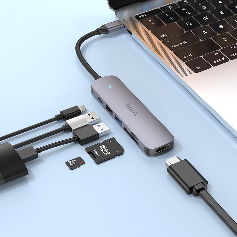 HB28 Type-C Multi-Function Converter – HDTV, USB 3.0, USB 2.0, SD, TF & PD Hub