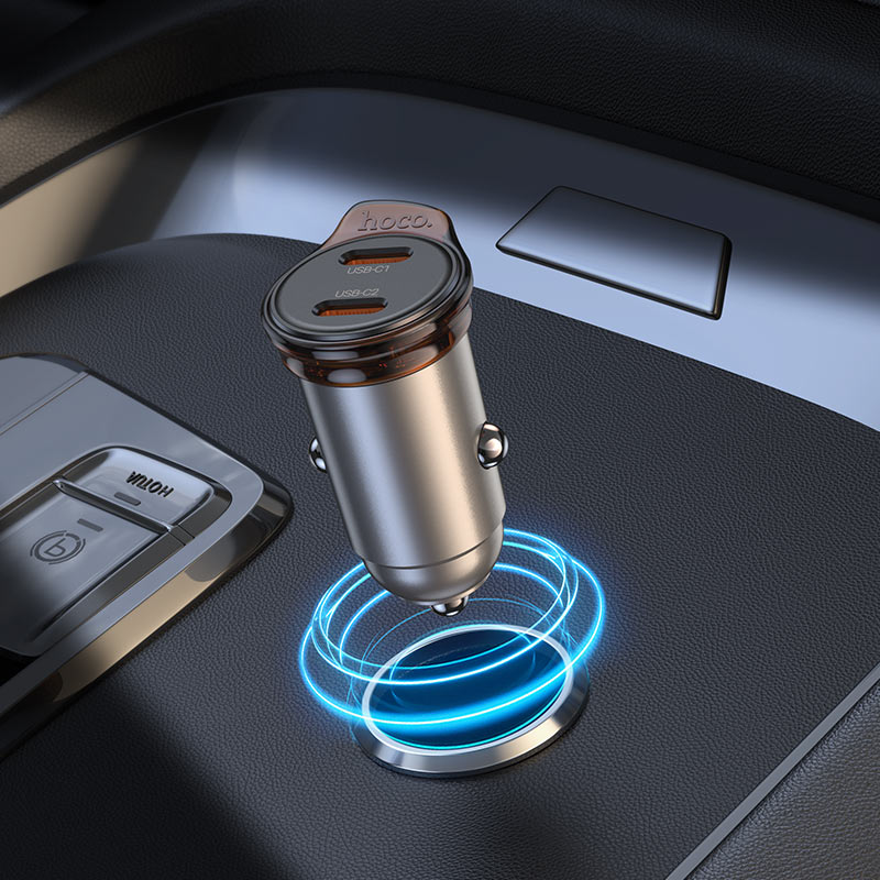 NZ16B Rigorous PD45W Dual Type-C Fast Car Charger