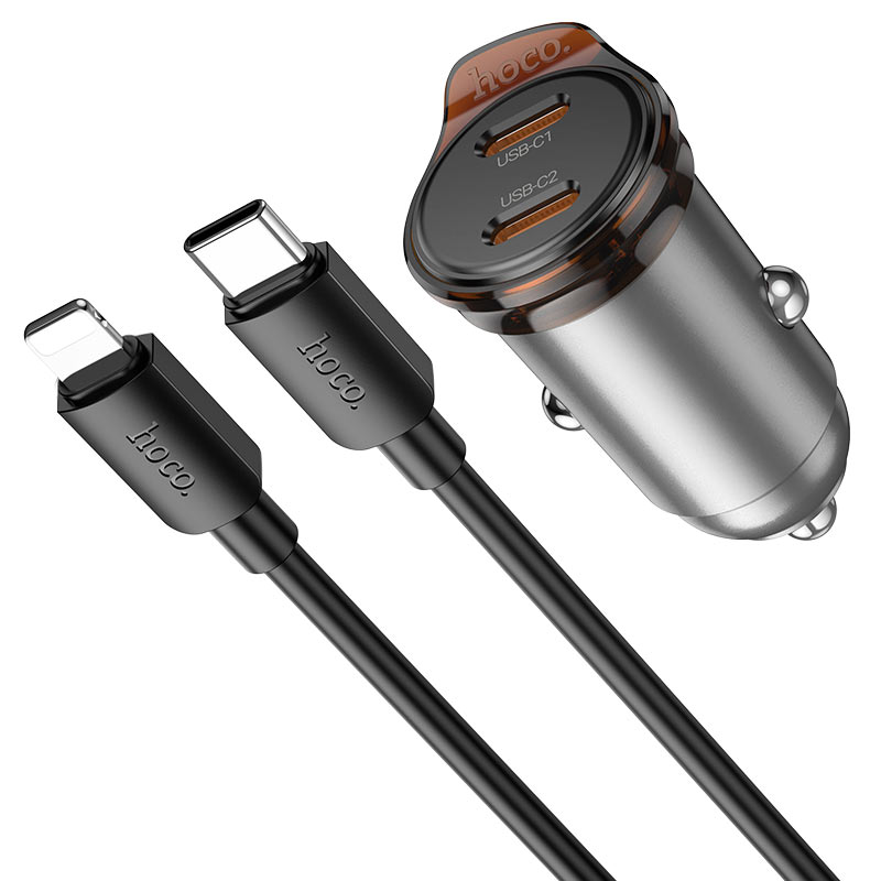 NZ16B Rigorous PD45W Dual Type-C Fast Car Charger