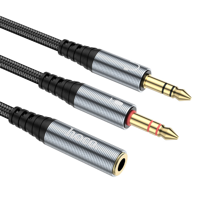UPA21 2-in-1 3.5mm Headset Audio Adapter Cable – Female to Dual Male Splitter