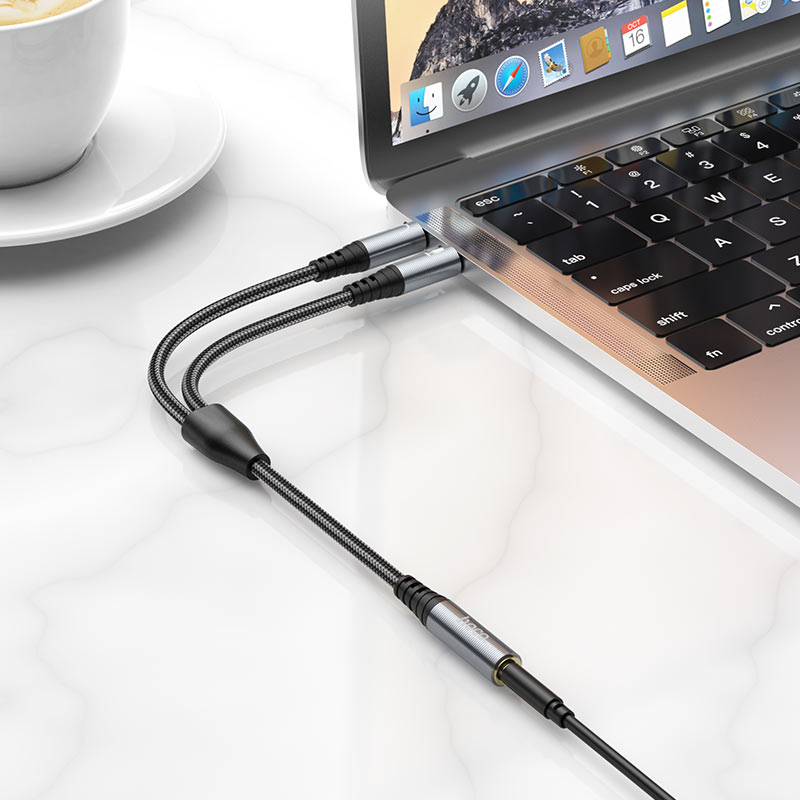 UPA21 2-in-1 3.5mm Headset Audio Adapter Cable – Female to Dual Male Splitter