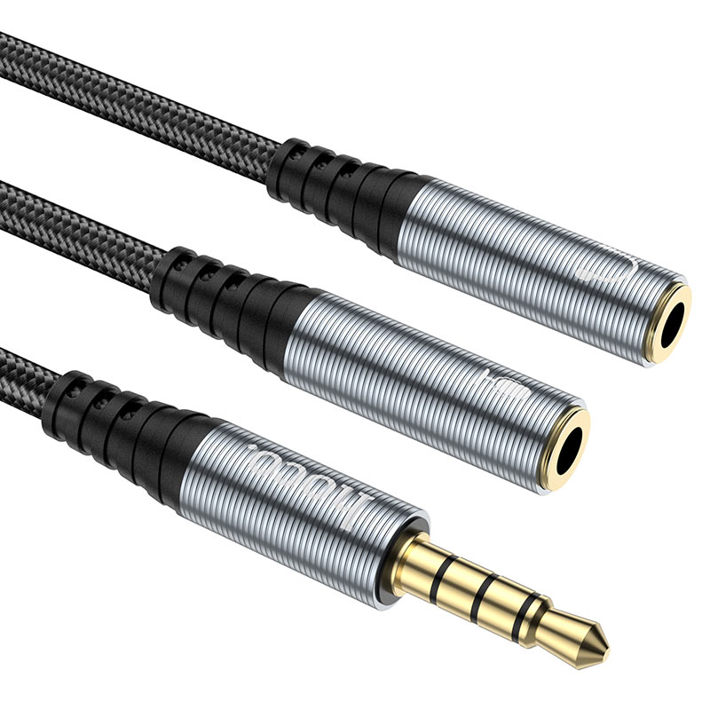 UPA21 2-in-1 3.5mm Headset Audio Adapter Cable – Male to Dual Female Splitter