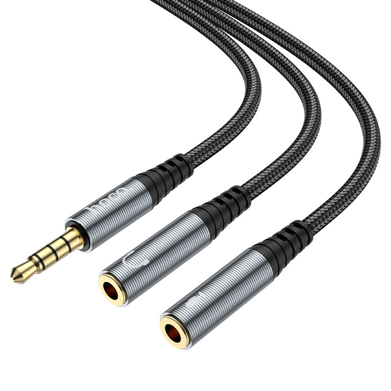 UPA21 2-in-1 3.5mm Headset Audio Adapter Cable – Male to Dual Female Splitter