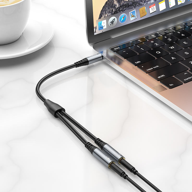 UPA21 2-in-1 3.5mm Headset Audio Adapter Cable – Male to Dual Female Splitter