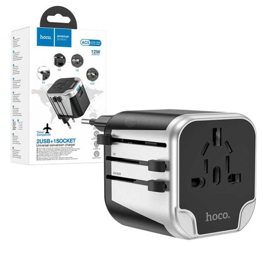 AC5 Level Dual Port Universal Conversion Charger – Compact Travel Adapter