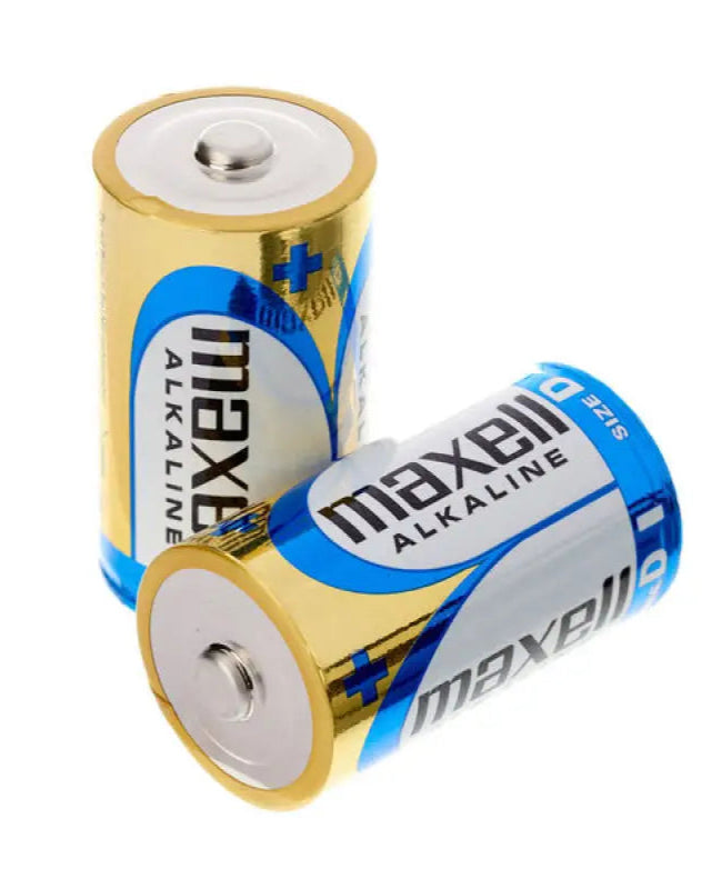 Maxell D Size Alkaline Batteries – Shrink Pack for Heavy-Duty Power