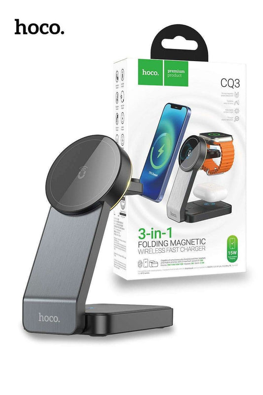 CQ3 Motorcycle Folding 3-in-1 Magnetic Wireless Fast Charger